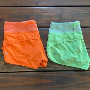 Lululemon Neon Speed Short Bundle